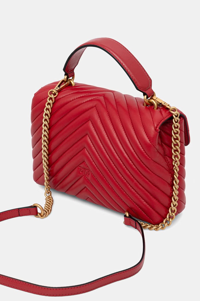 Akcesoria Pinko torebka crossbody damska skórzana 100044.A0GK czerwony