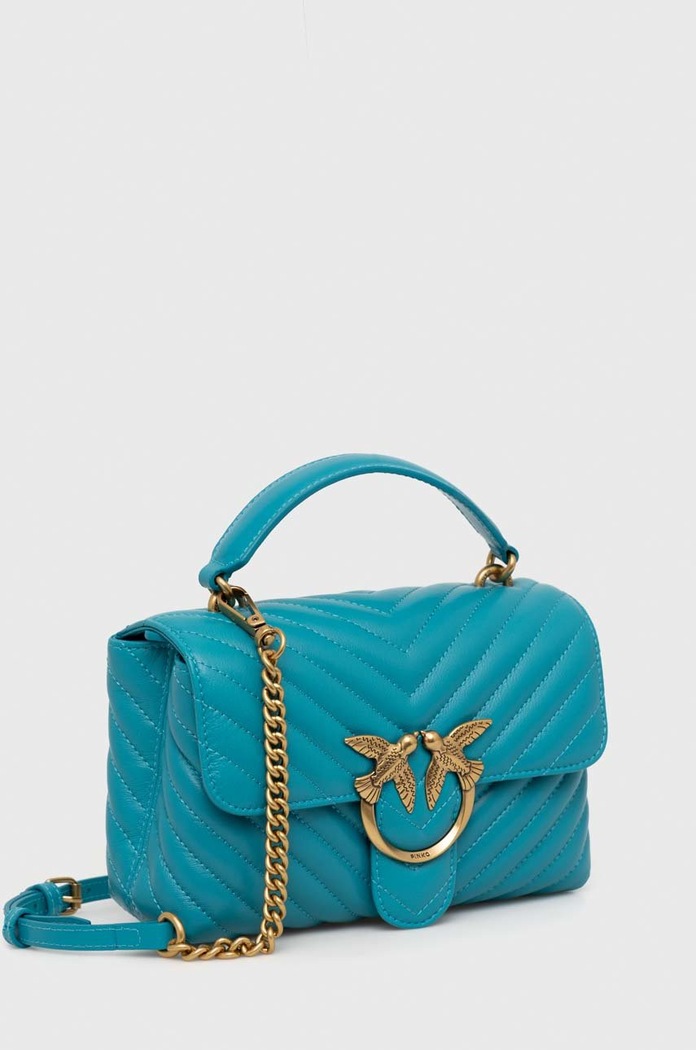 Pinko torebka crossbody damska skórzana 100044.A0GK turkusowy AA00