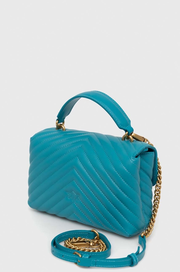 Akcesoria Pinko torebka crossbody damska skórzana 100044.A0GK turkusowy