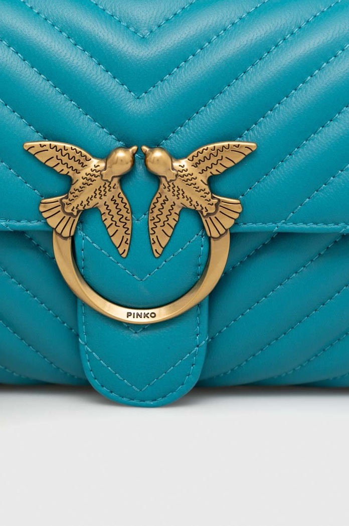 Pinko torebka crossbody damska skórzana turkusowy 100044.A0GK