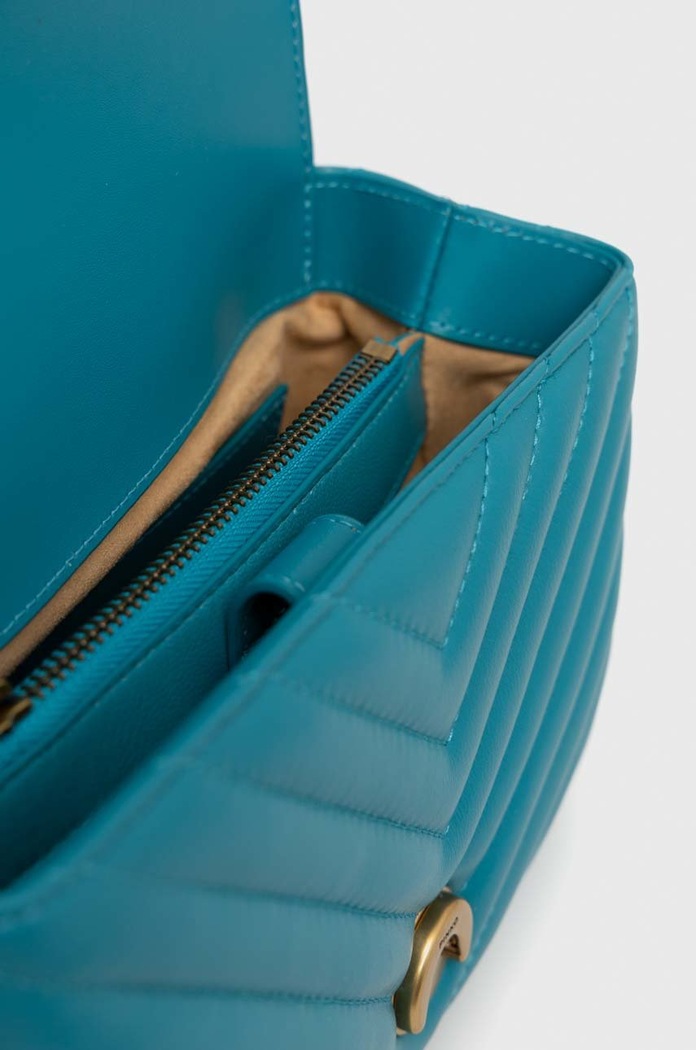 Pinko torebka crossbody damska skórzana 100044.A0GK turkusowy