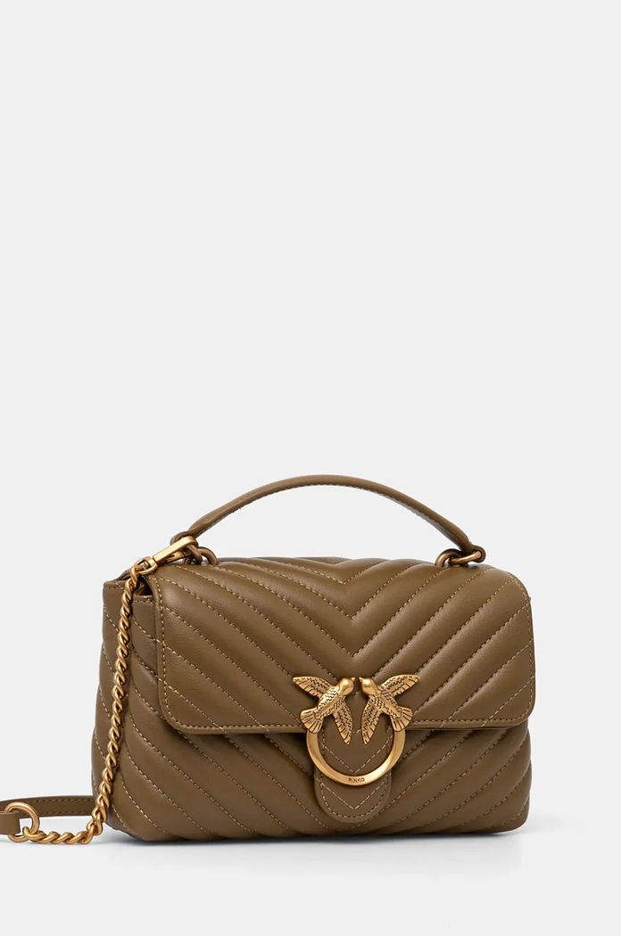 Pinko crossbody kabelka dámská kožená 100044.A0GK zelená AA00