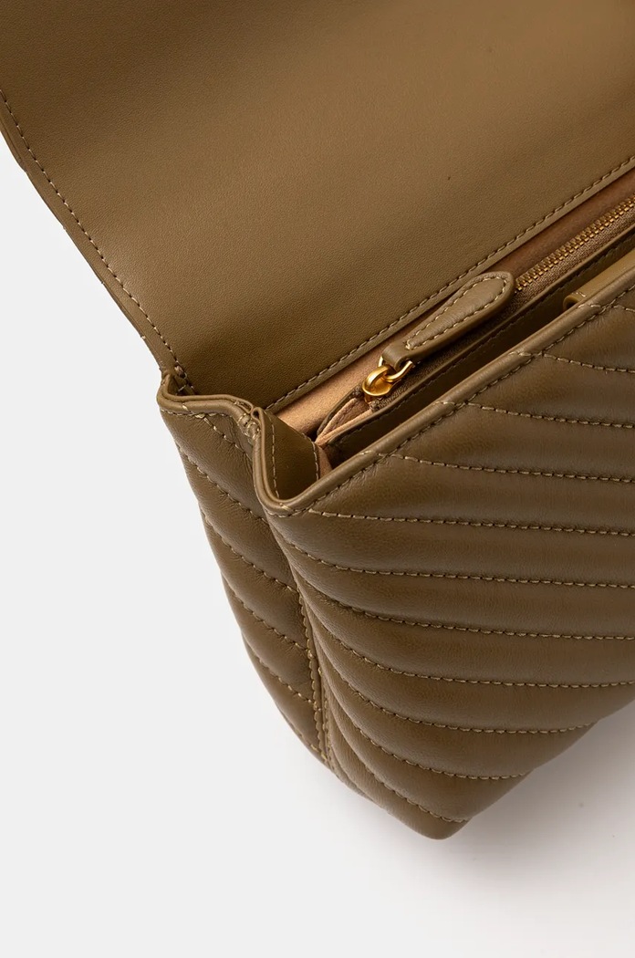 Pinko crossbody kabelka dámská kožená 100044.A0GK zelená