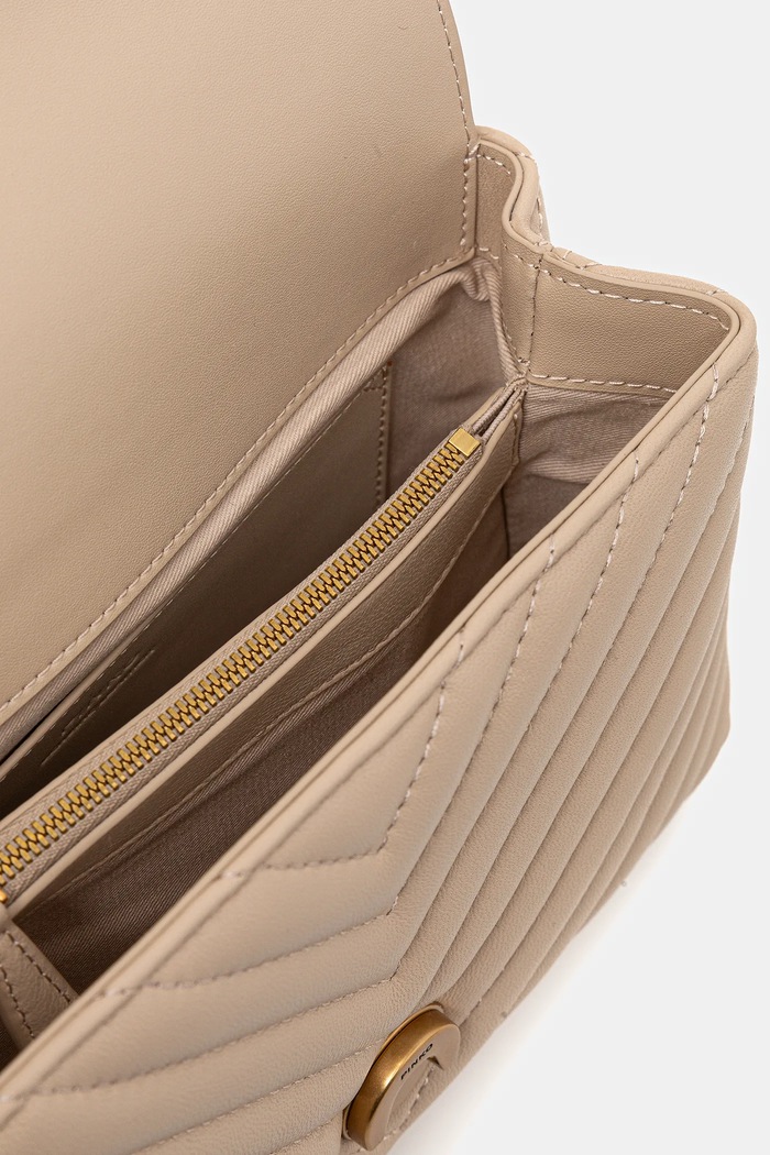 Кожена чанта Pinko 100044.A0GK бежов
