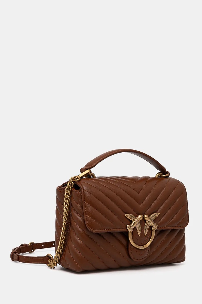 Pinko crossbody kabelka dámska kožená 100044.A0GK hnedá AA00
