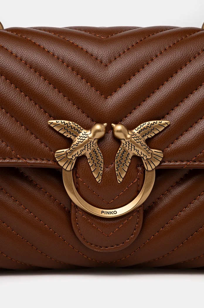Pinko crossbody kabelka dámska kožená hnedá 100044.A0GK
