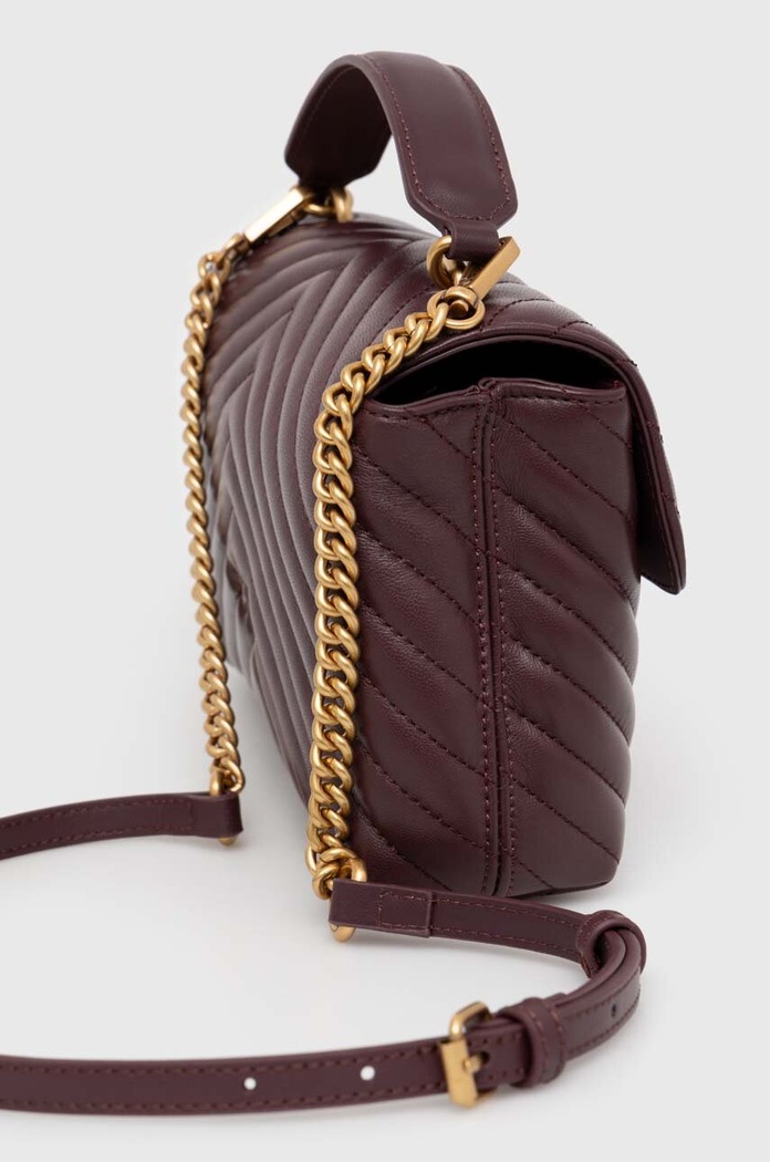 Pinko torebka crossbody damska skórzana brązowy 100044.A0GK