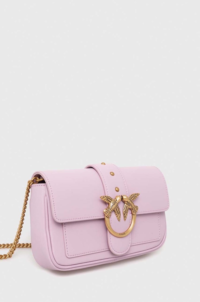 Pinko torebka crossbody damska skórzana 100061.A0F1 fioletowy AA00