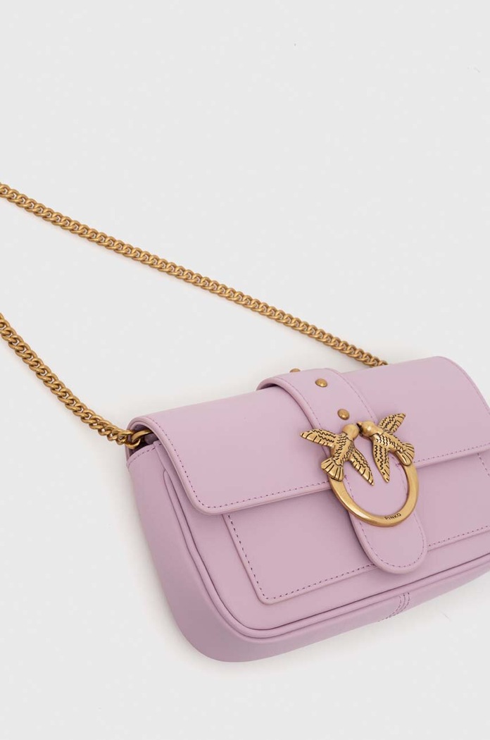 Pinko torebka crossbody damska skórzana 100061.A0F1 fioletowy