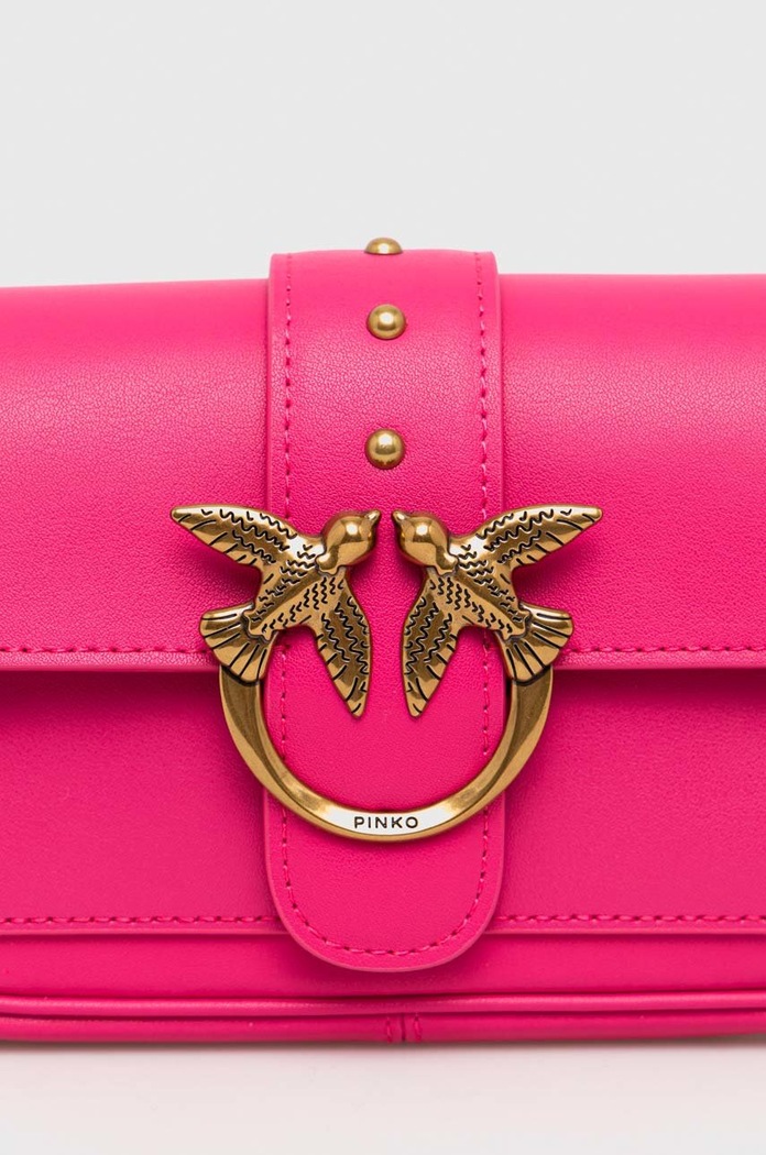 Pinko torebka crossbody damska skórzana 100061.A0F1 fioletowy AA00