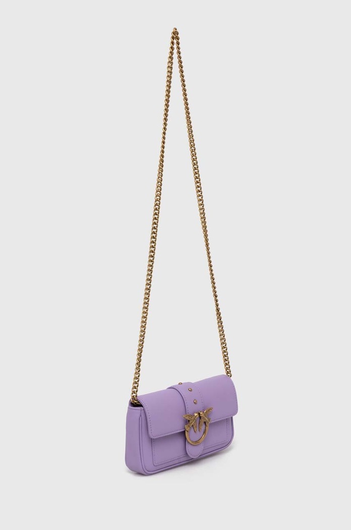 Pinko torebka crossbody damska skórzana 100061.A0F1 fioletowy AA00