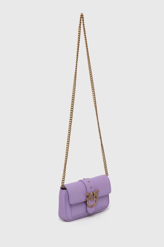 Pinko torebka crossbody damska skórzana 100061.A0F1 fioletowy AA00