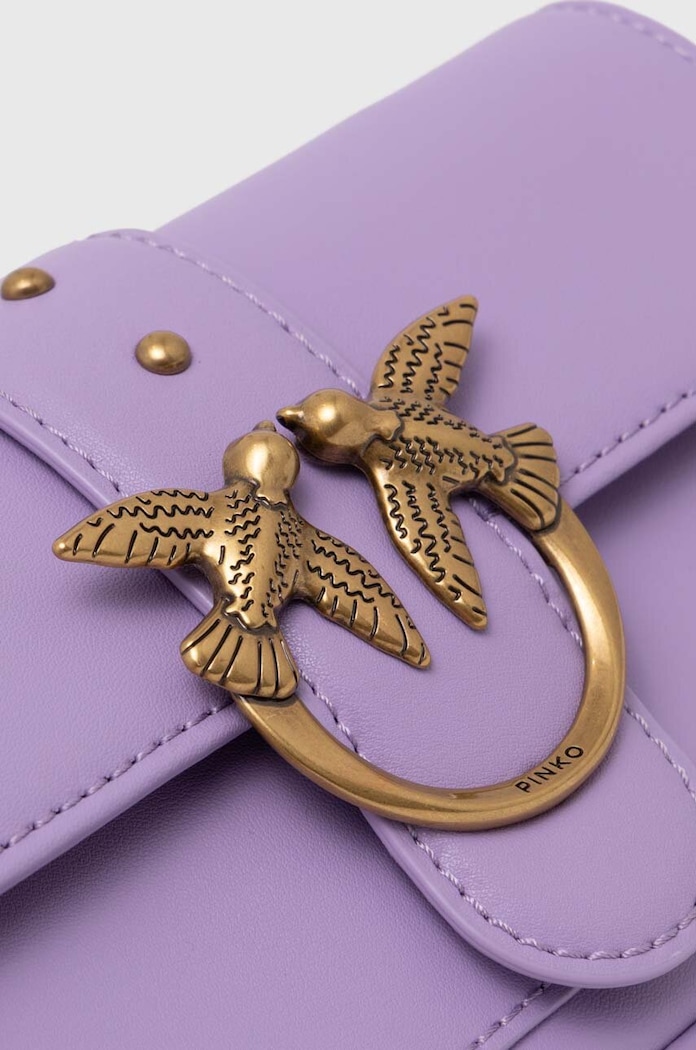 Pinko torebka crossbody damska skórzana fioletowy 100061.A0F1