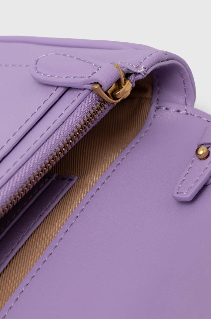 Pinko torebka crossbody damska skórzana 100061.A0F1 fioletowy