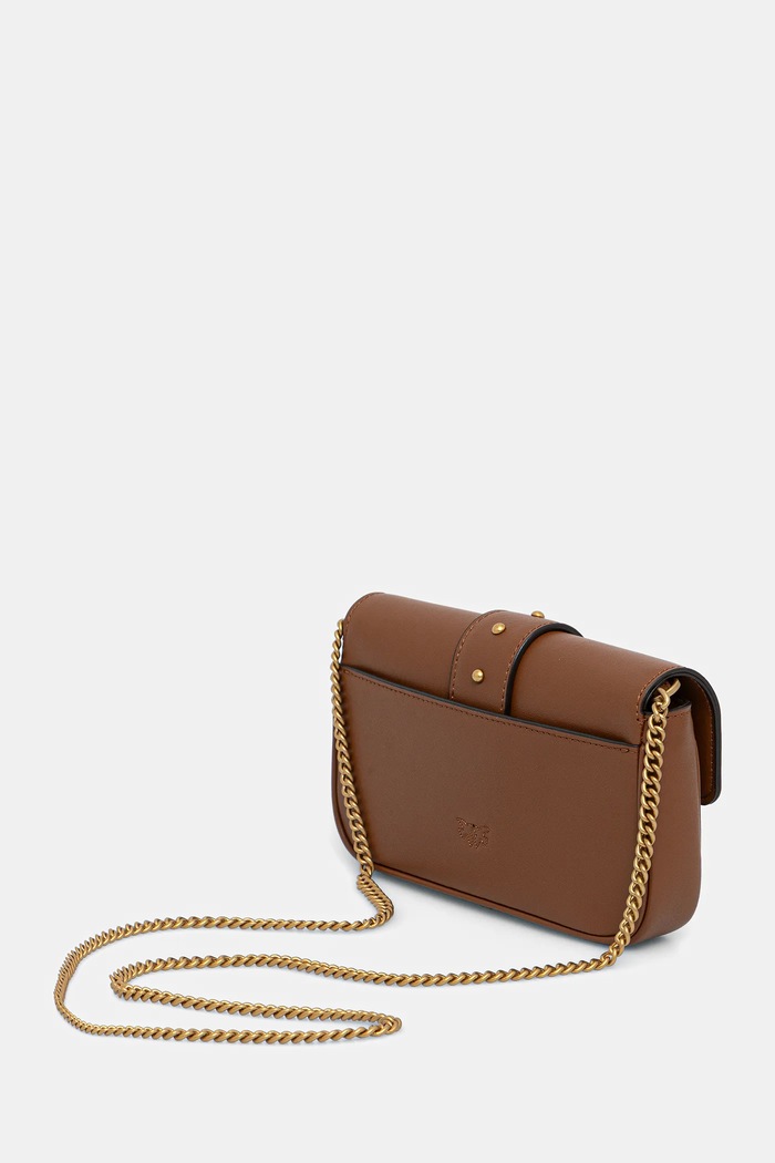 Аксесоари Pinko чанта crossbody дамска от кожа 100061.A0F1 кафяв