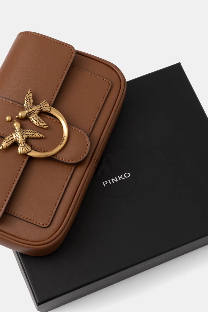 Pinko чанта crossbody дамска от кожа 100061.A0F1