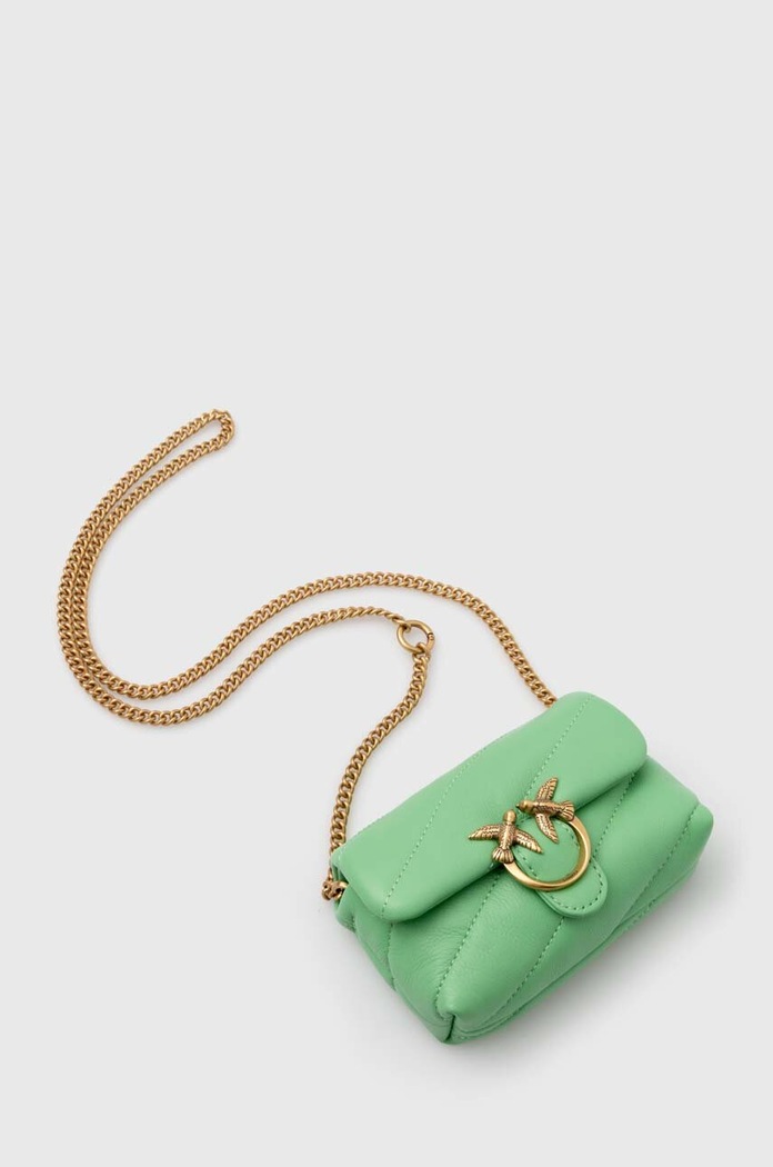 Pinko torebka skórzana 100041.A0F2 zielony SS25