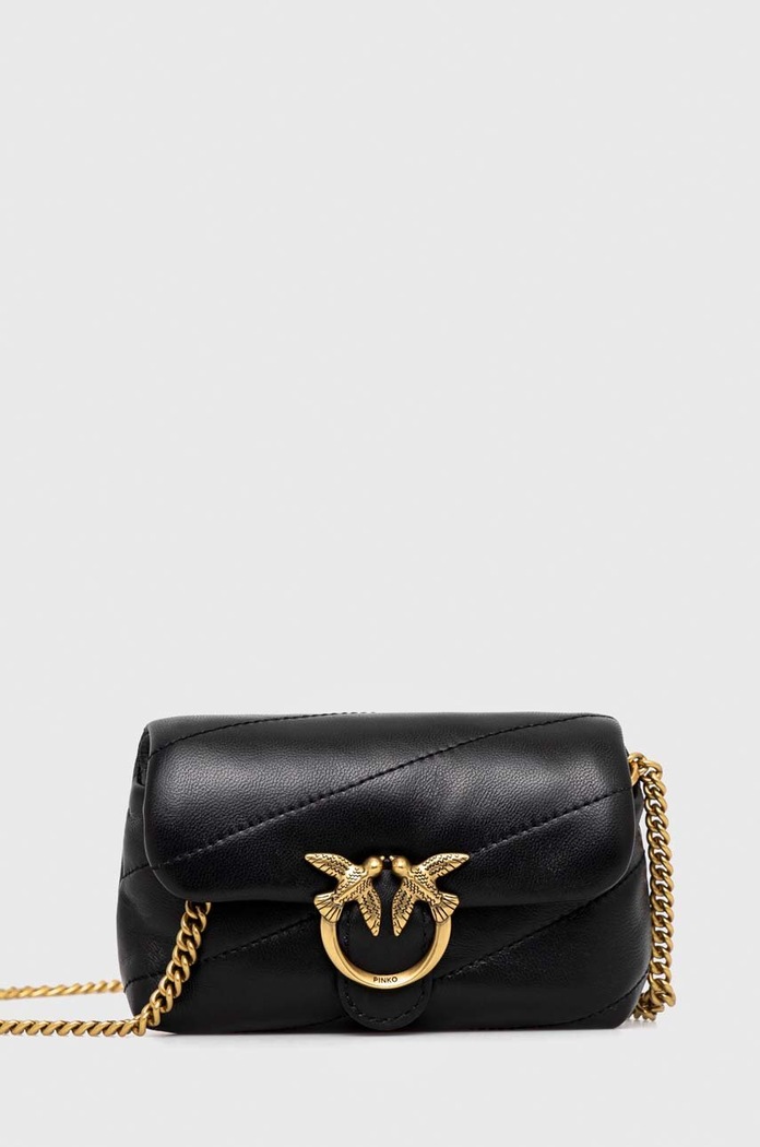Pinko poseta de piele uni negru 100041.A0F2