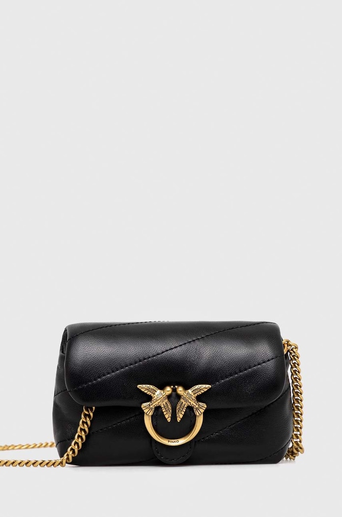 Pinko poseta de piele uni negru 100041.A0F2