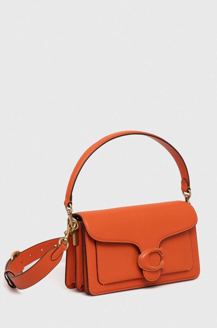 Kožená kabelka Coach Tabby Shoulder Bag 26 CH735 oranžová AA00