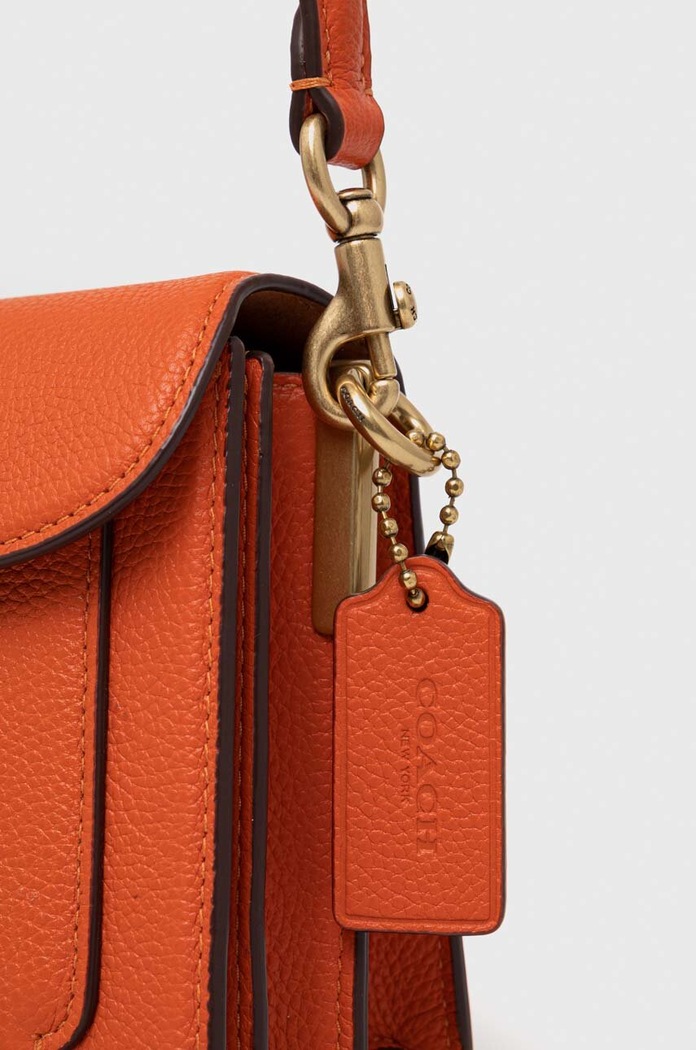 Kožená kabelka Coach Tabby Shoulder Bag 26 oranžová CH735