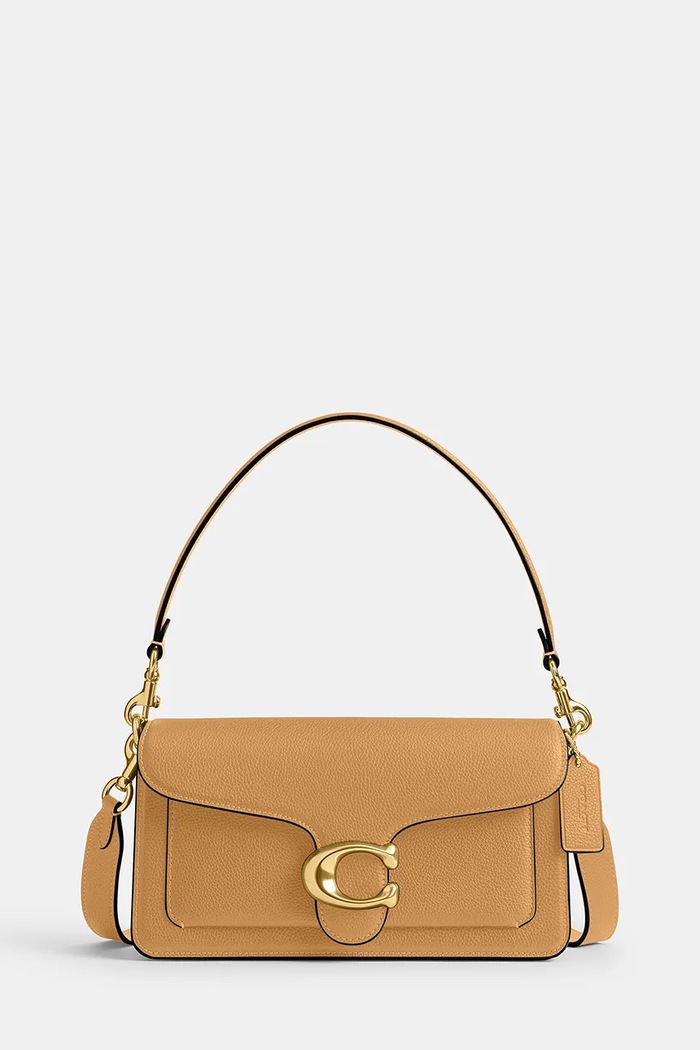 Γυναικεία δερμάτινη τσάντα χιαστί Coach Tabby 26 μπεζ CH857