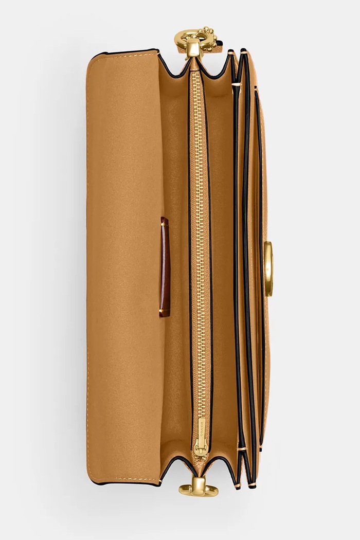 Γυναικεία δερμάτινη τσάντα χιαστί Coach Tabby 26 CH857 μπεζ