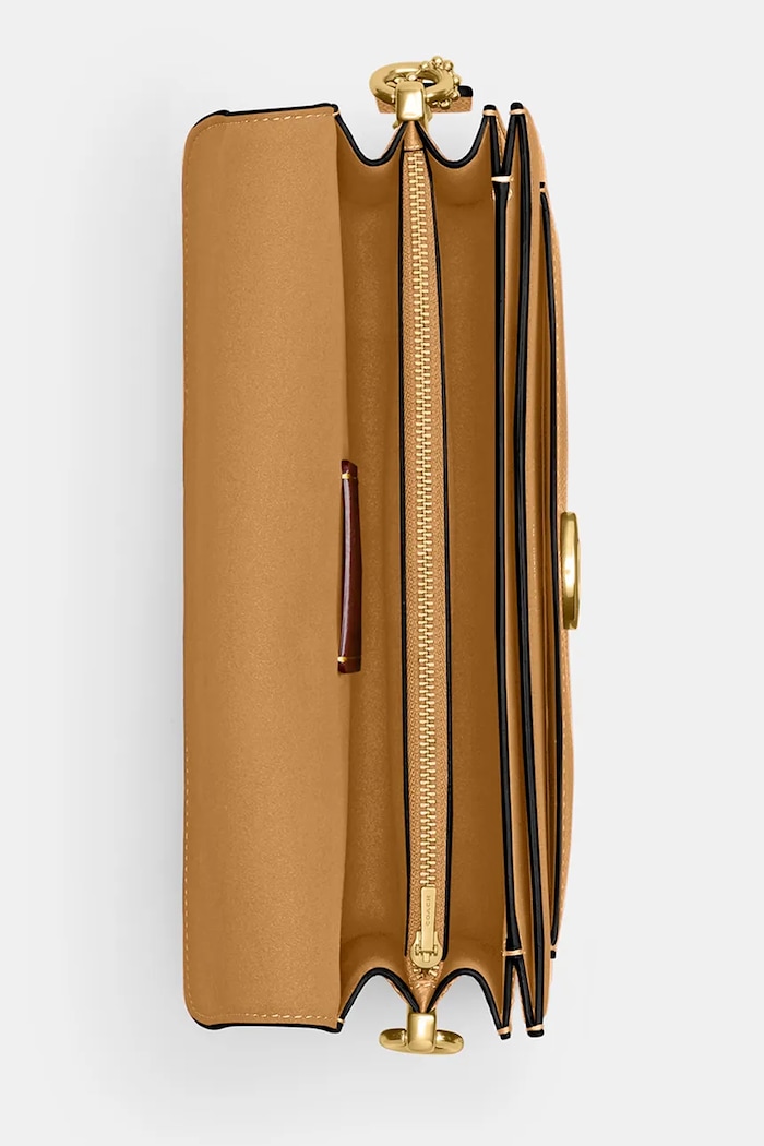 Γυναικεία δερμάτινη τσάντα χιαστί Coach Tabby 26 CH857 μπεζ