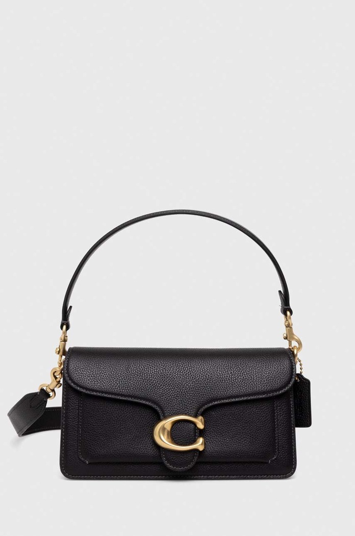 Coach Tabby 26 чанта crossbody дамска от кожа изчистен черен CH857