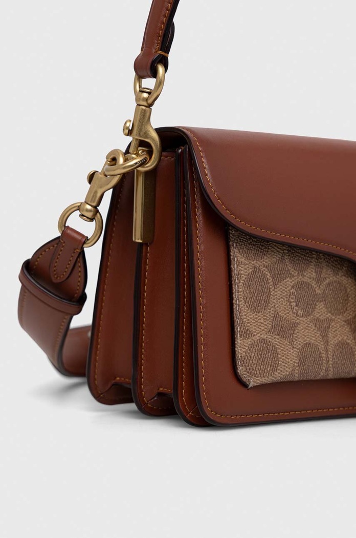Δερμάτινη τσάντα Coach Tabby 26 καφέ CI032