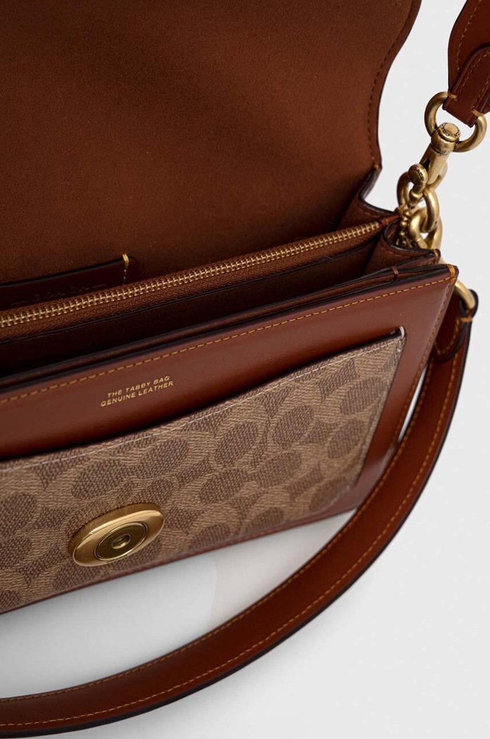 Δερμάτινη τσάντα Coach Tabby 26 CI032 καφέ