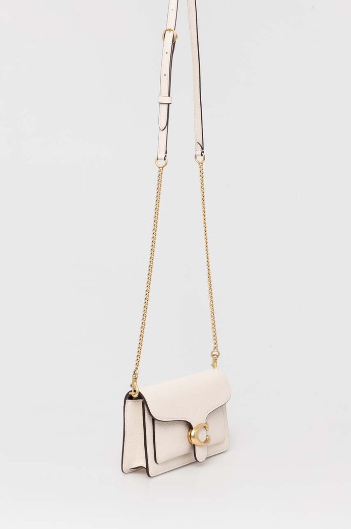 Δερμάτινη τσάντα Coach Tabby Chain Clutch CE772 μπεζ AA00