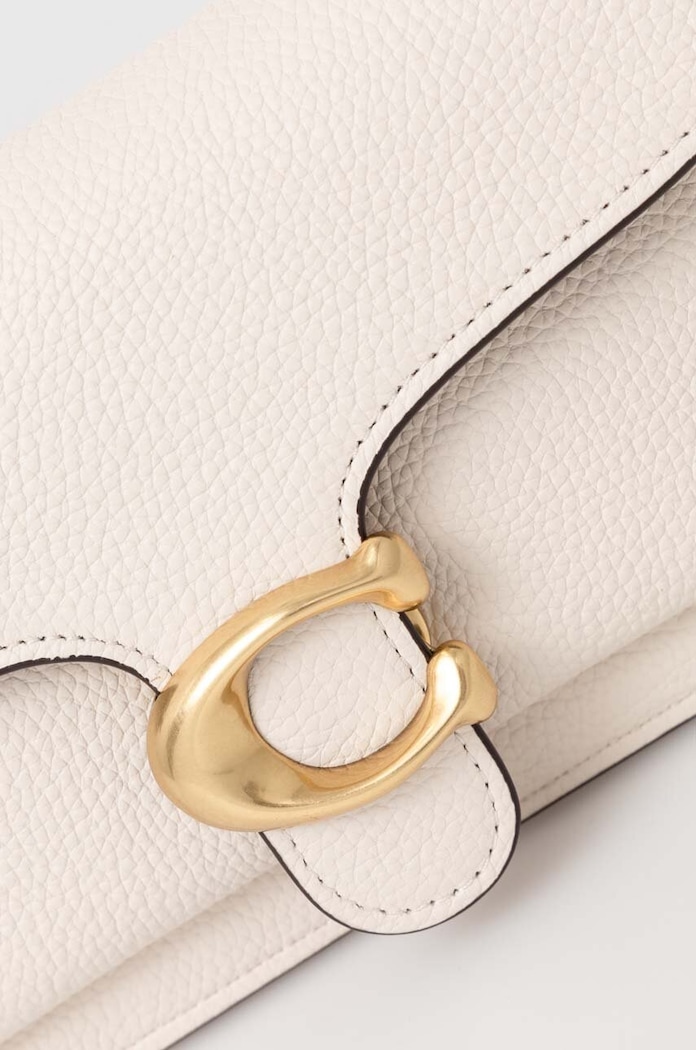 Αξεσουάρ Δερμάτινη τσάντα Coach Tabby Chain Clutch CE772 μπεζ