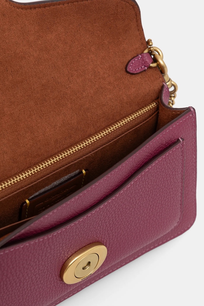 Coach geantă de piele Tabby Chain Clutch CE772 violet