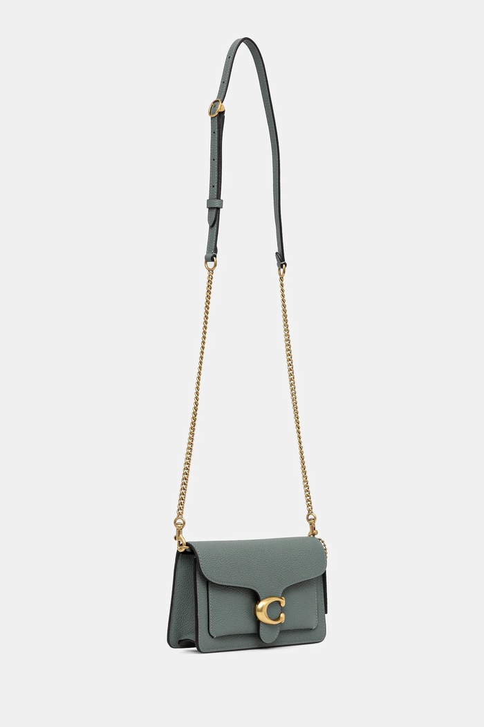 Coach Geantă de piele Tabby Chain Clutch CE772 verde AA00