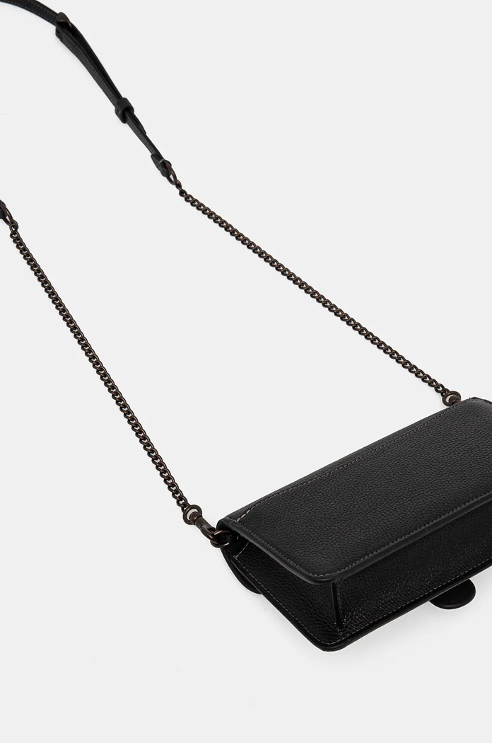 Αξεσουάρ Δερμάτινη τσάντα Coach Tabby Chain Clutch CE772 μαύρο