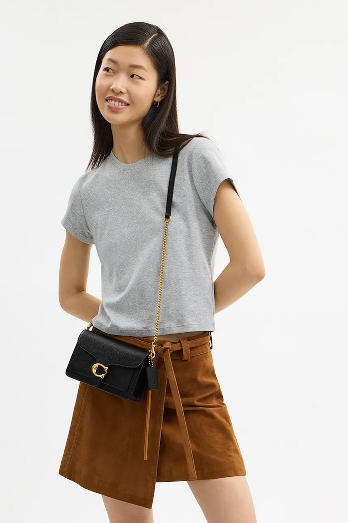 Coach torebka skórzana Tabby Chain Clutch CE772