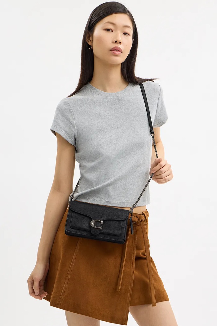 Coach torebka skórzana Tabby Chain Clutch CE772