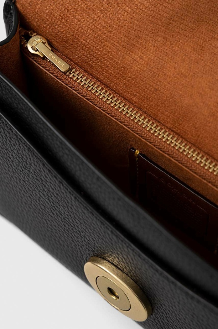Kožená kabelka Coach Tabby Chain Clutch CE772 čierna