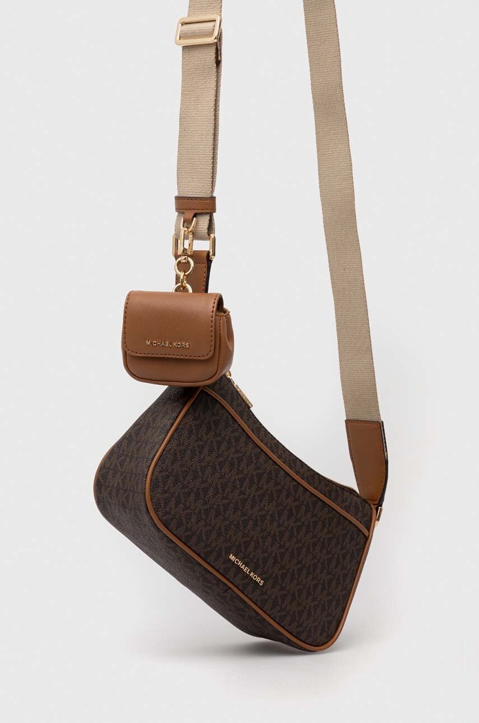 MICHAEL Michael Kors torebka skórzana nie mieści A4 brązowy 32S3GJ6C8B