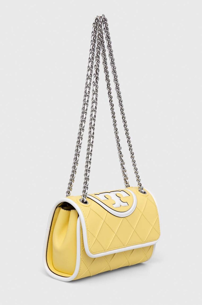 Kožená kabelka Tory Burch 145585.700 žltá AW25