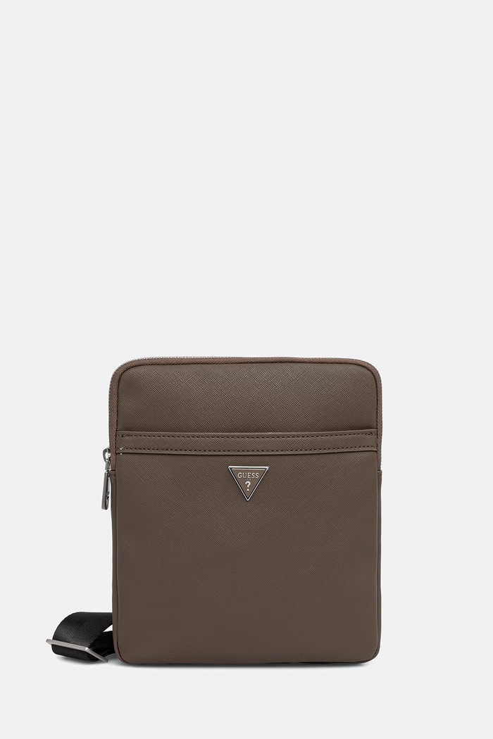 Malá taška Guess CERTOSA imitácia kože hnedá HMECSA.P3123