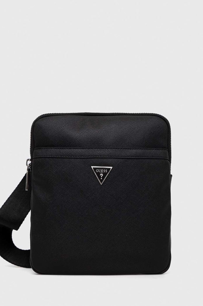 Malá taška Guess CERTOSA imitácia kože čierna HMECSA.P3123