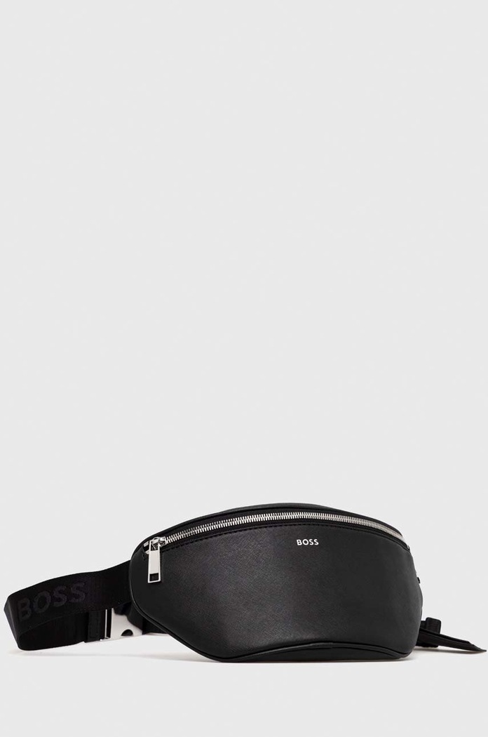 BOSS bőr övtáska 50485597 fekete AW25