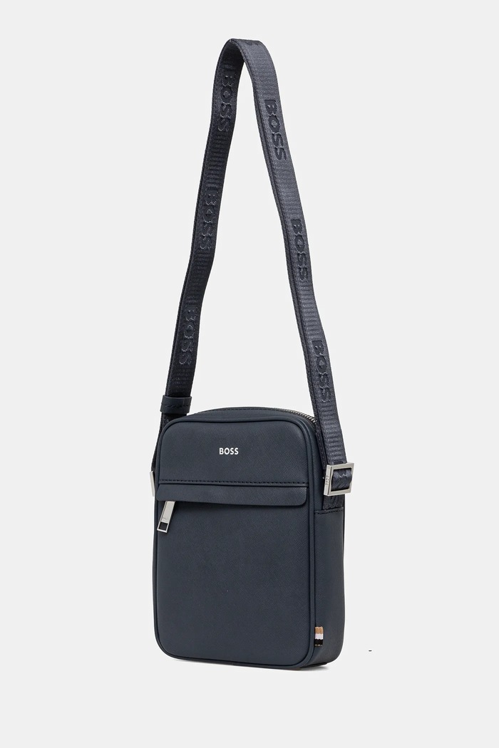 Accesorii BOSS Borsetă de piele Zair_NS zip 50483566 albastru