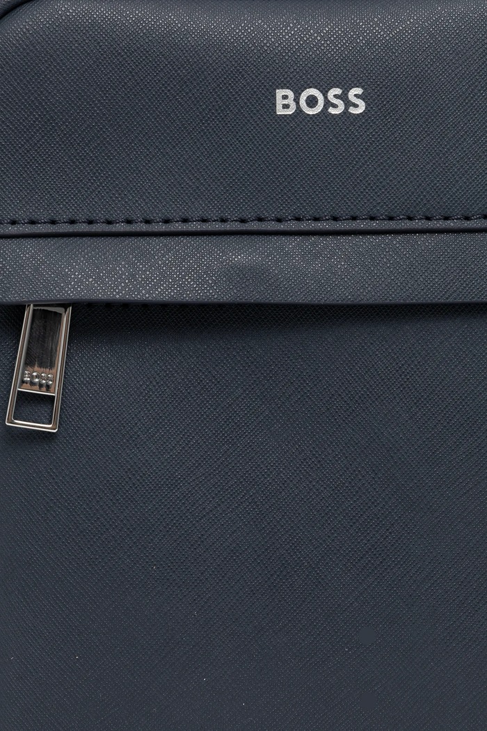 Borsetă de piele Zair_NS zip BOSS albastru 50483566