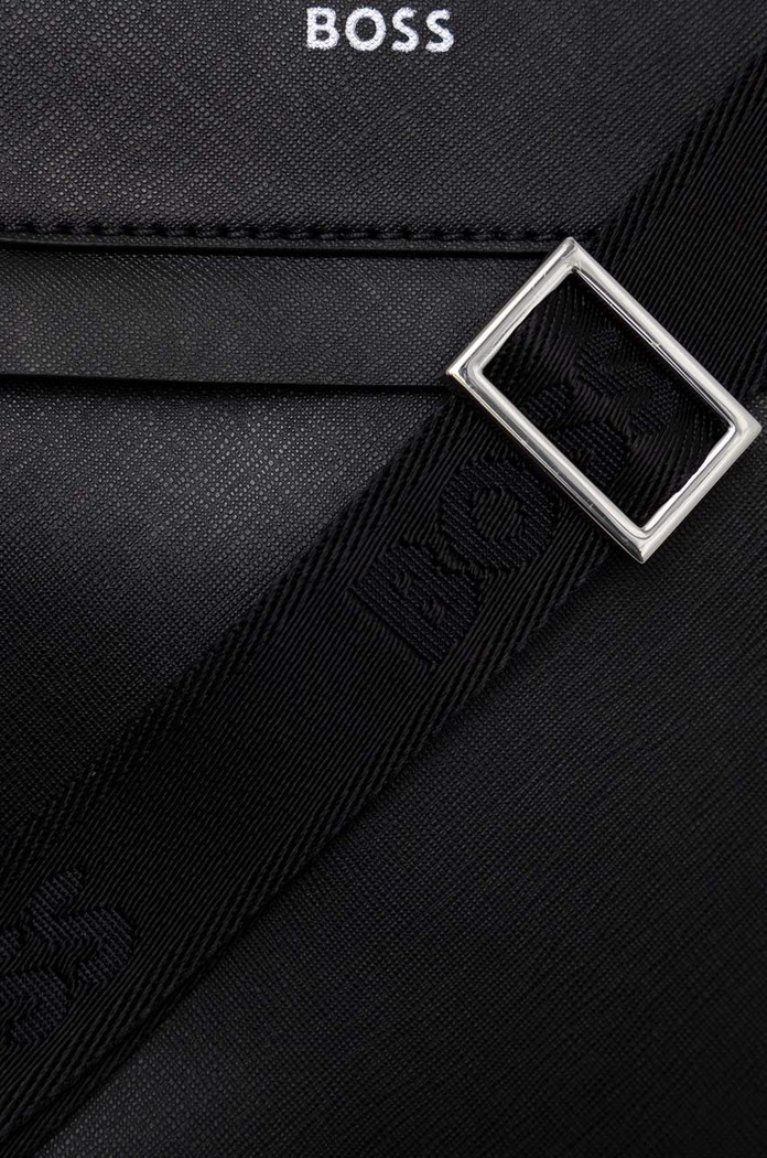 BOSS borsetă de piele Zair_NS zip negru 50483566