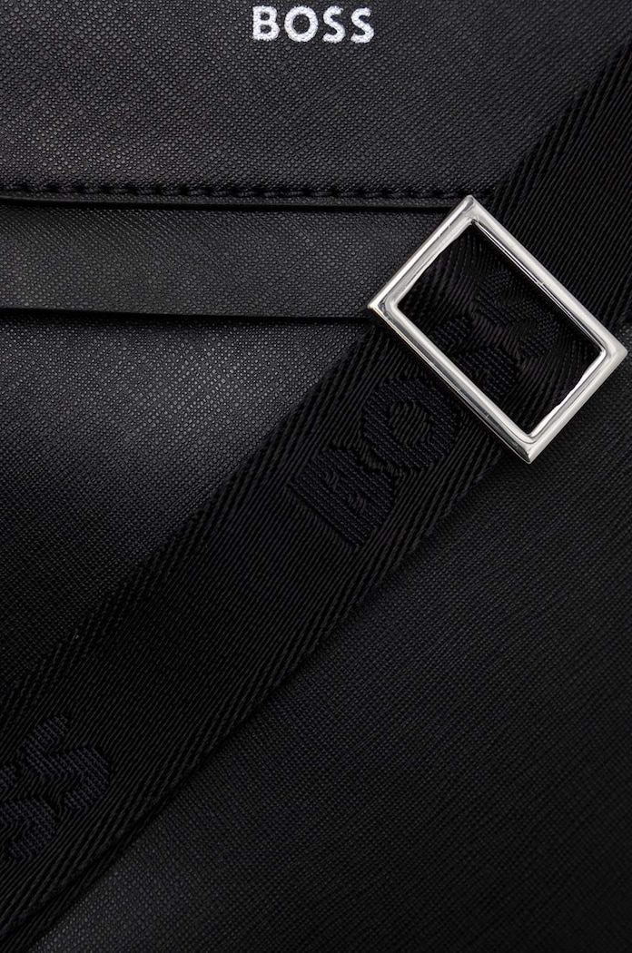 BOSS borsetă de piele Zair_NS zip negru 50483566