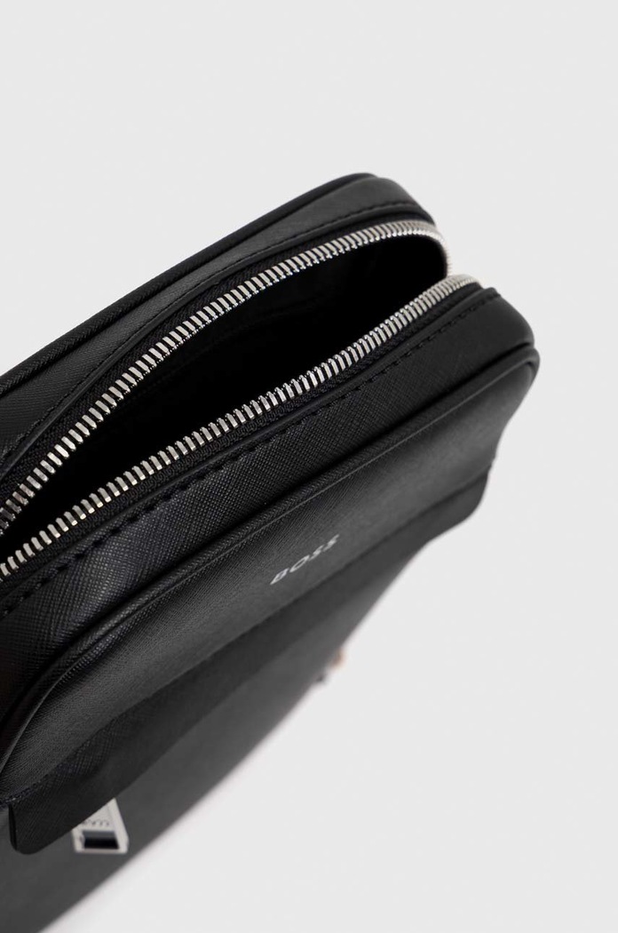BOSS borsetă de piele Zair_NS zip 50483566 negru