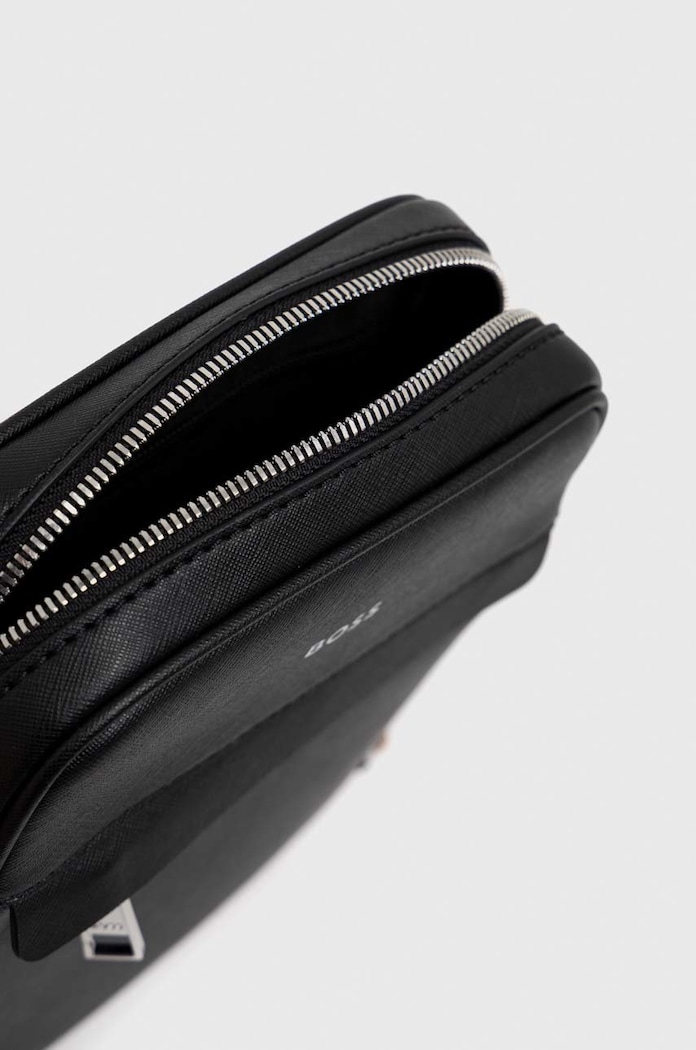 BOSS borsetă de piele Zair_NS zip 50483566 negru